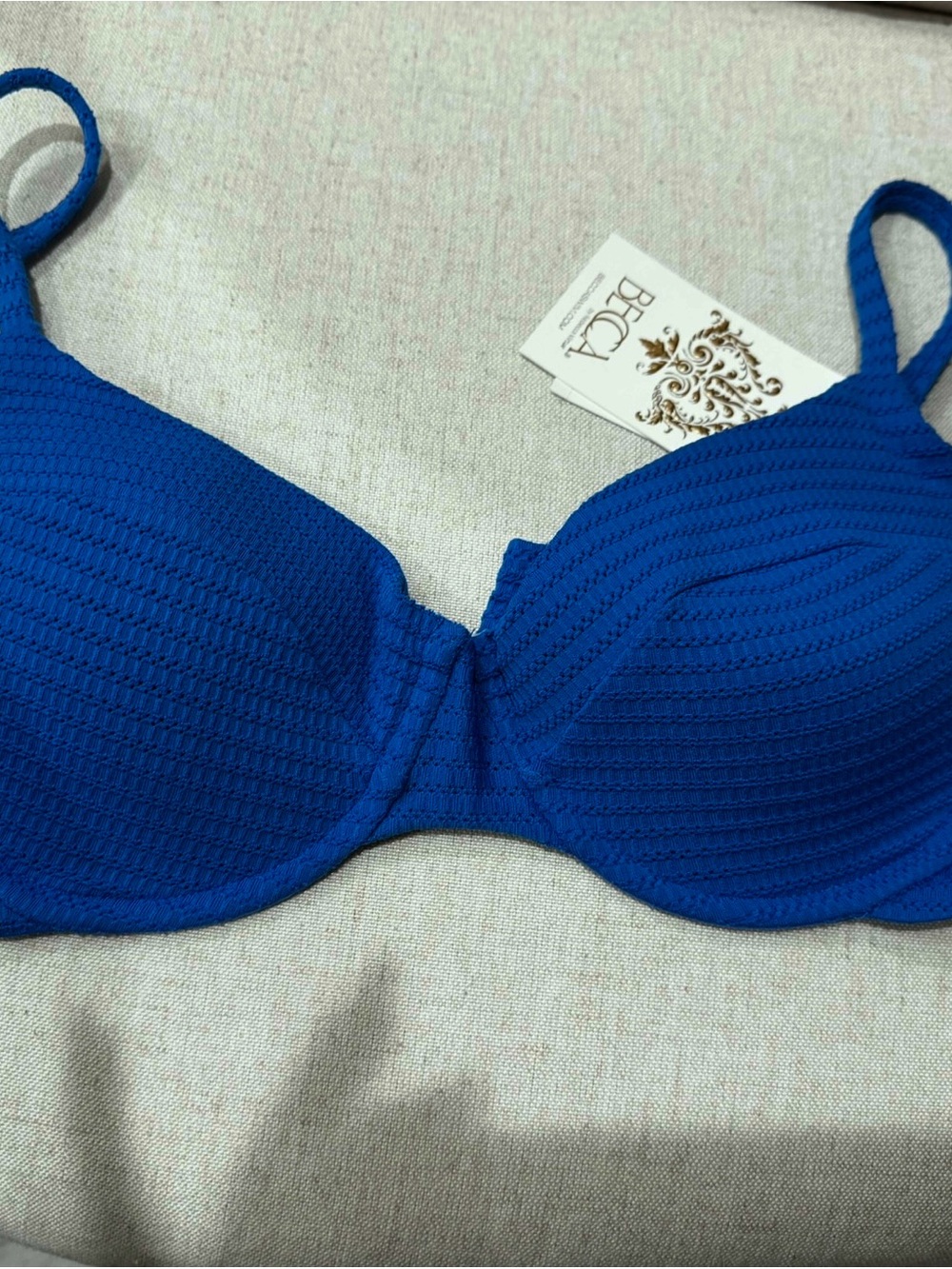 l*space Textured Underwire Bra in Blue